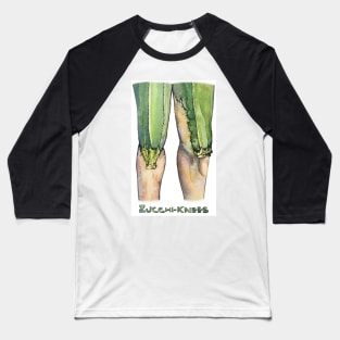 Quirky Zucchi-knees Pun Painting, Zucchini Gardener Baseball T-Shirt